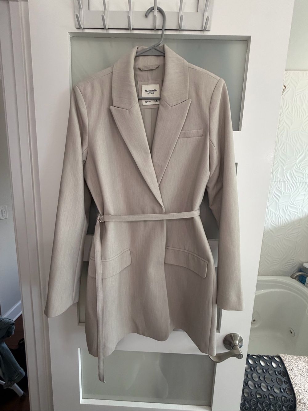 Abercrombie & Fitch Grey Belted Blazer Dress